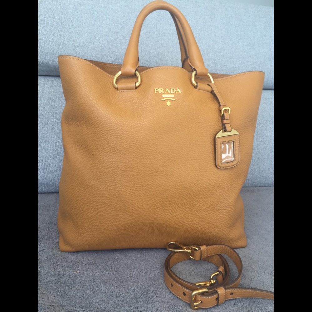 Prada leather tote bag